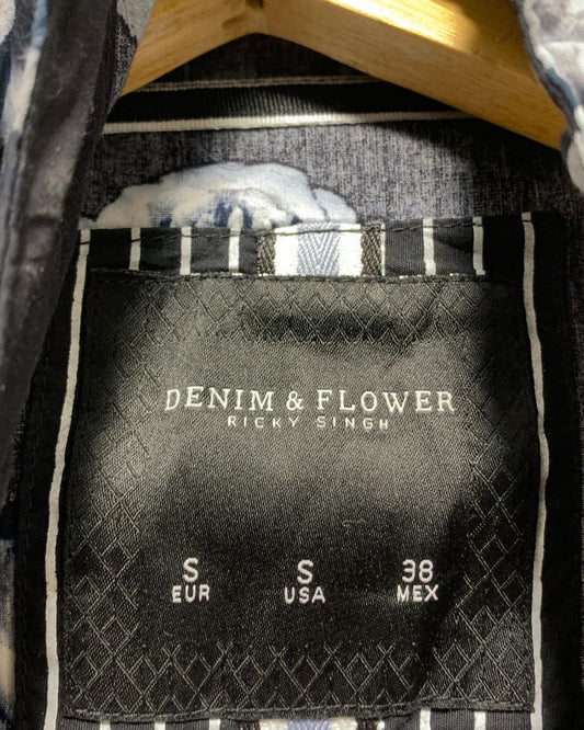 Denim & Flower Black Zipper For Women S