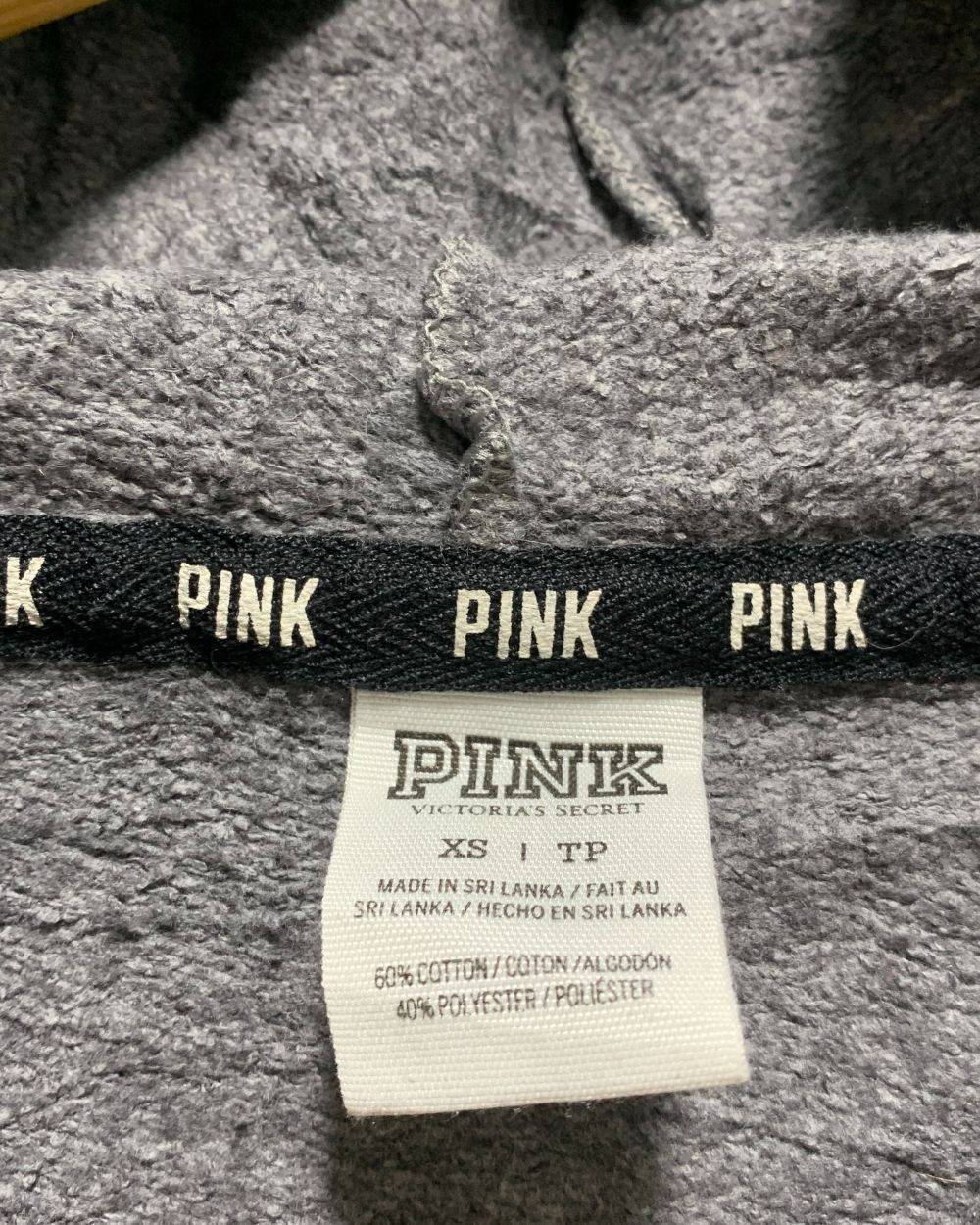 Pink Black Hoodie For Women XS