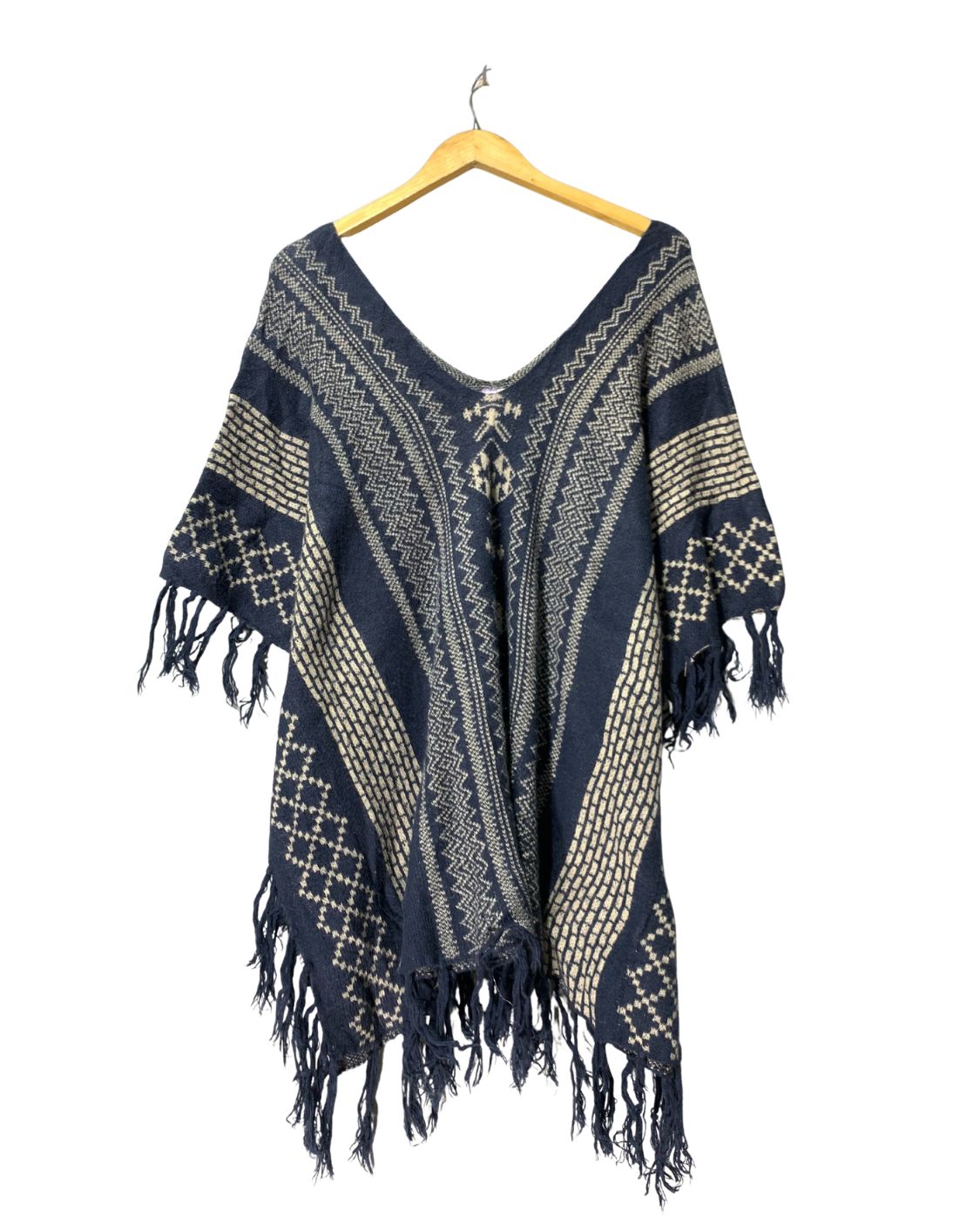 Thrift Queen Blue Cape Shawl For Women