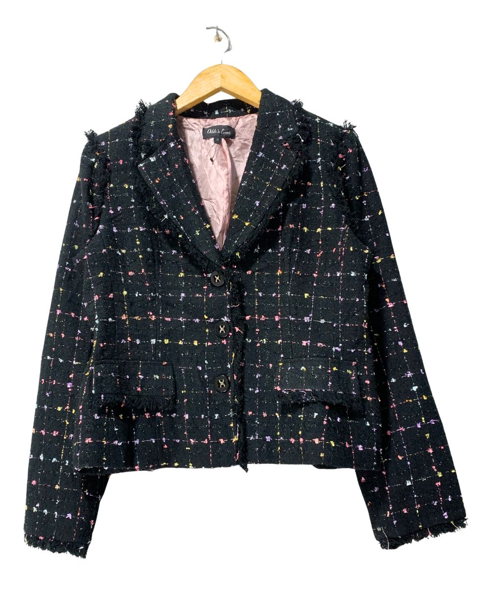 Odds AND Evens Black Jacket For Women