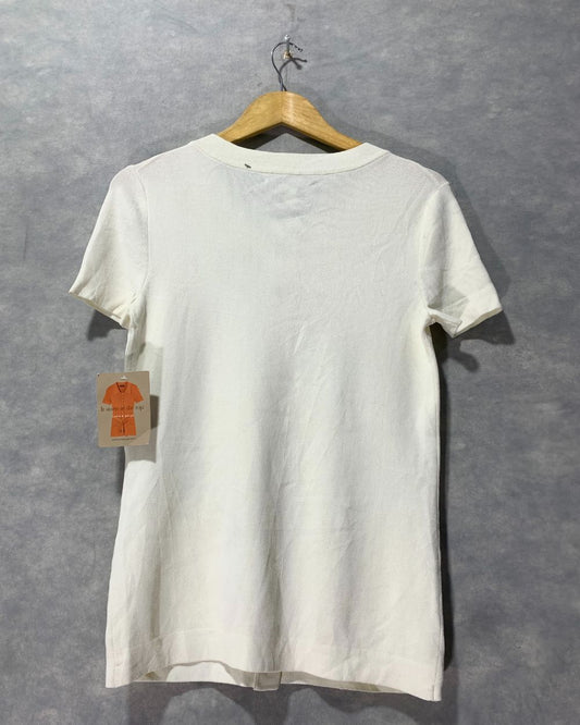 Cable & Gauge Cream Sweater For Women