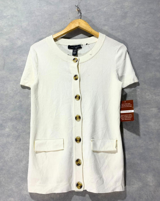 Cable & Gauge Cream Sweater For Women