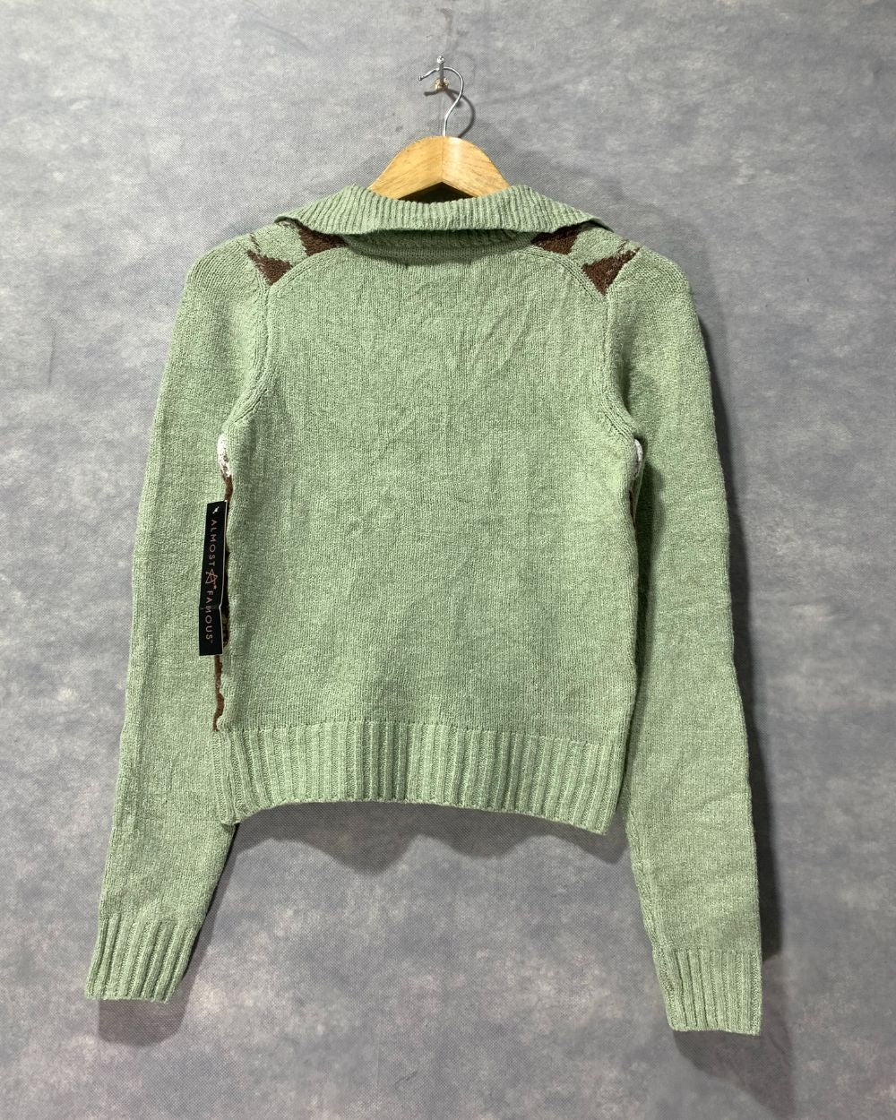 Almost Famous Green Sweater For Women
