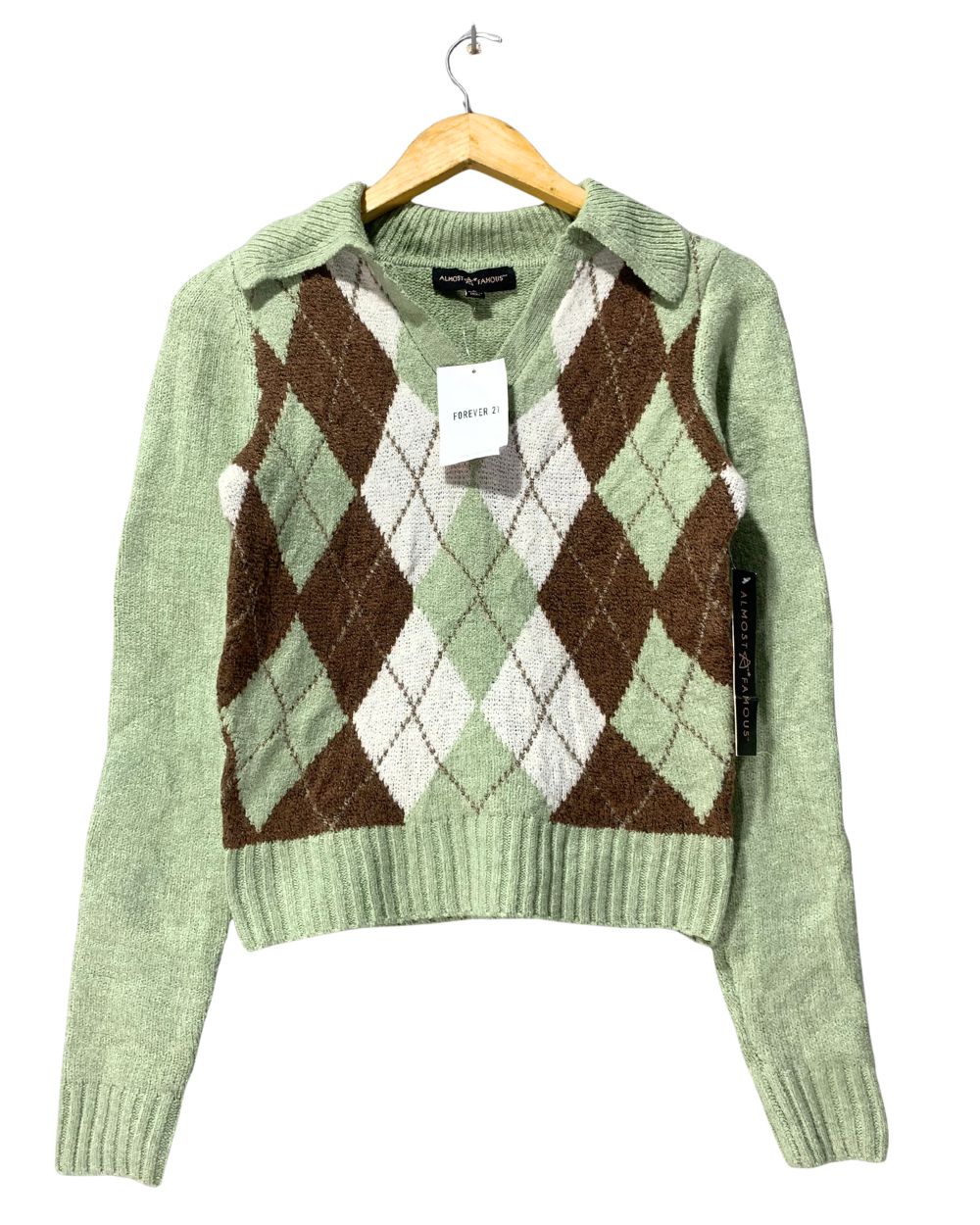 Almost Famous Green Sweater For Women