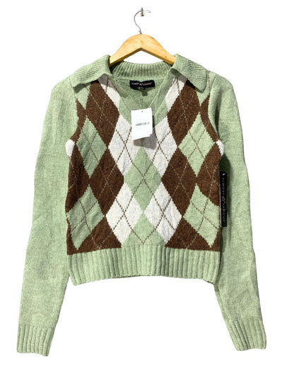 Almost Famous Green Sweater For Women