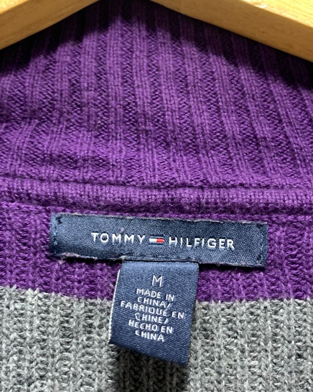 Tommy Hilfiger Purple Sweater For Women M