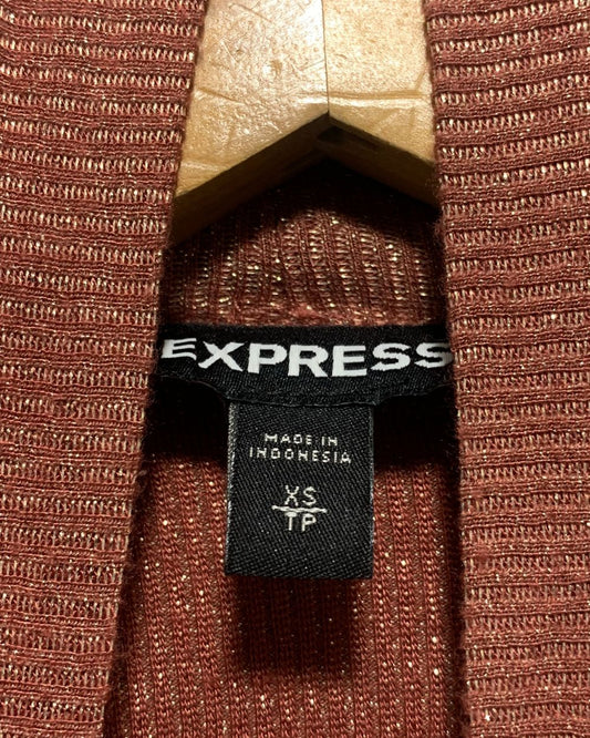 Express Maroon For Women Crop Top XS