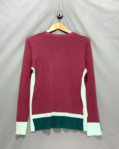 Design History Maroon Sweater For Women M