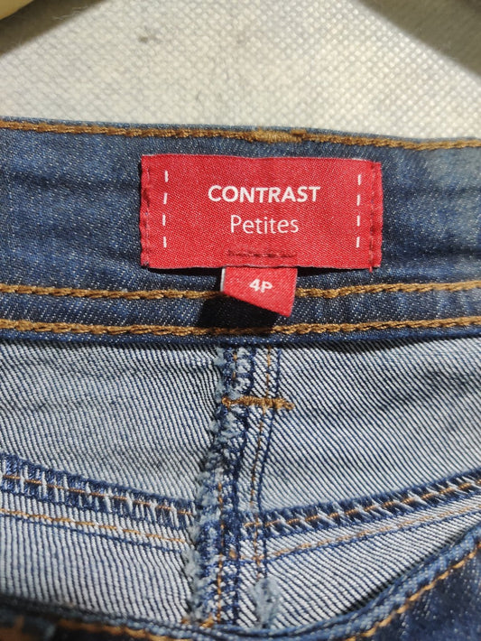 Contrast Petities Brand For Women Jeans Pant Ljo953