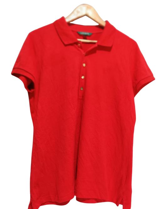 Ralph Lauren Red Cotton T Shirt For Women XL