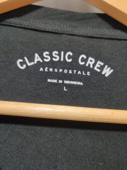 Classic Crew Black Cotton T Shirt For Women L