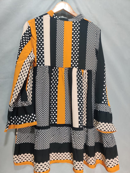 Shein Black & Orange For Women Dresses Size L