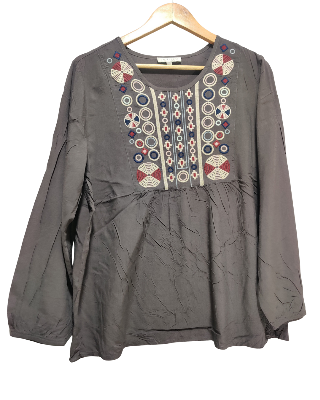 Solitaire Gray Colour For Women Top M