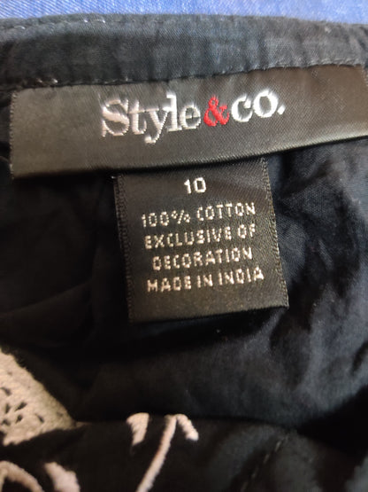 Style & Co Black Colour For Women Dresses Size M