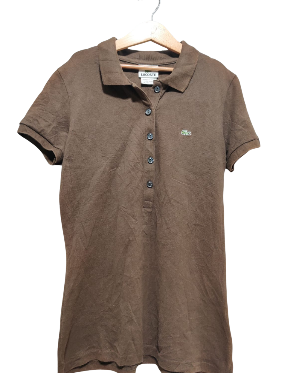 Lacoste Brown Cotton Polo T Shirt For Women S